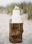 rustic wood tree stumps wedding ceremony brossie belle